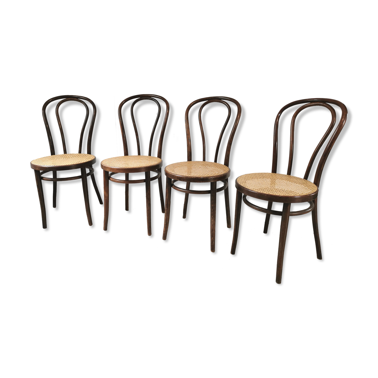 Series of 4 ZPM Radomsko bistro chairs for Thonet