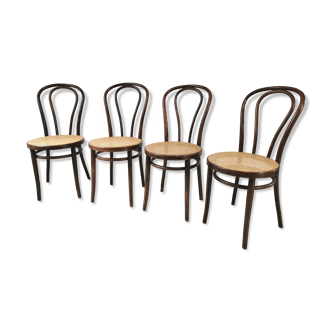 Series of 4 ZPM Radomsko bistro chairs for Thonet