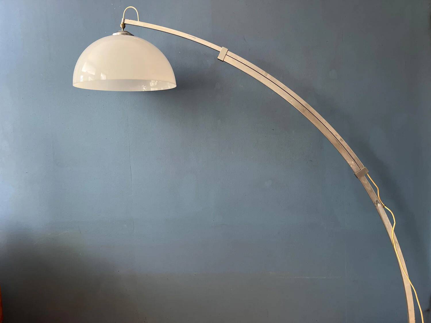 Vintage space age arc floor lamp in style of Guzzini