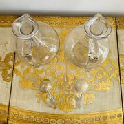 Wine pitchers or carafes in glass from the 19th century.