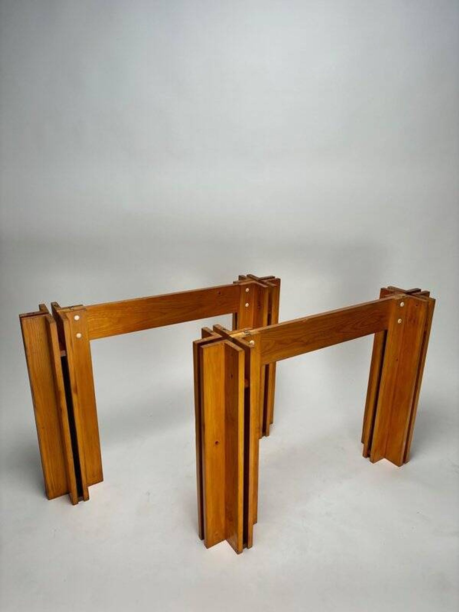 Wooden Quatour Table attributed to Carlo Scarpa for Gavina, Italy, 1973