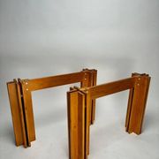 Wooden Quatour Table attributed to Carlo Scarpa for Gavina, Italy, 1973