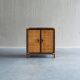 Vintage rattan & woven cane cabinet