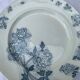 Plat à gâteaux, motif floral bleu, k & g luneville modèle Floréal, vintage et collector