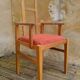 Vintage light oak armchair