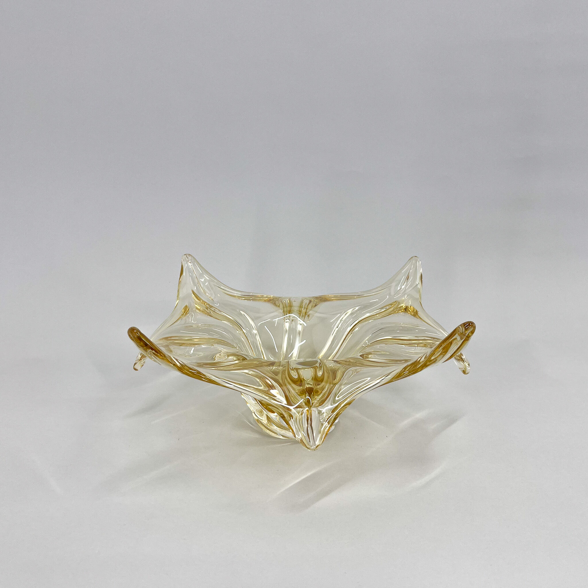 Czech Art Glass Bowl by Josef Hospodka for Chribska Glassworks, 1960s