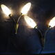 Pair of double opaline and brass wall lights from the 1960s-1970s.