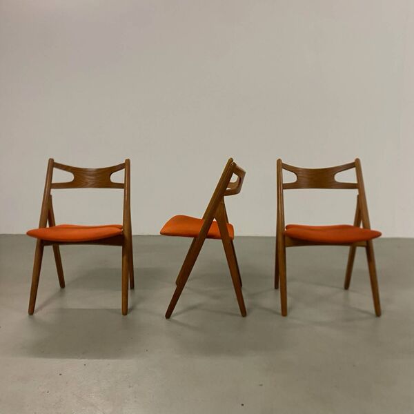 Chaises de salle à manger Hans Wegner par Carl Hansen, années 1960