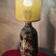 Lampe en céramique vernissée, abat jour neuf