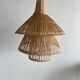 Suspension ou luminaire en rotin en forme de lanterne asiatique