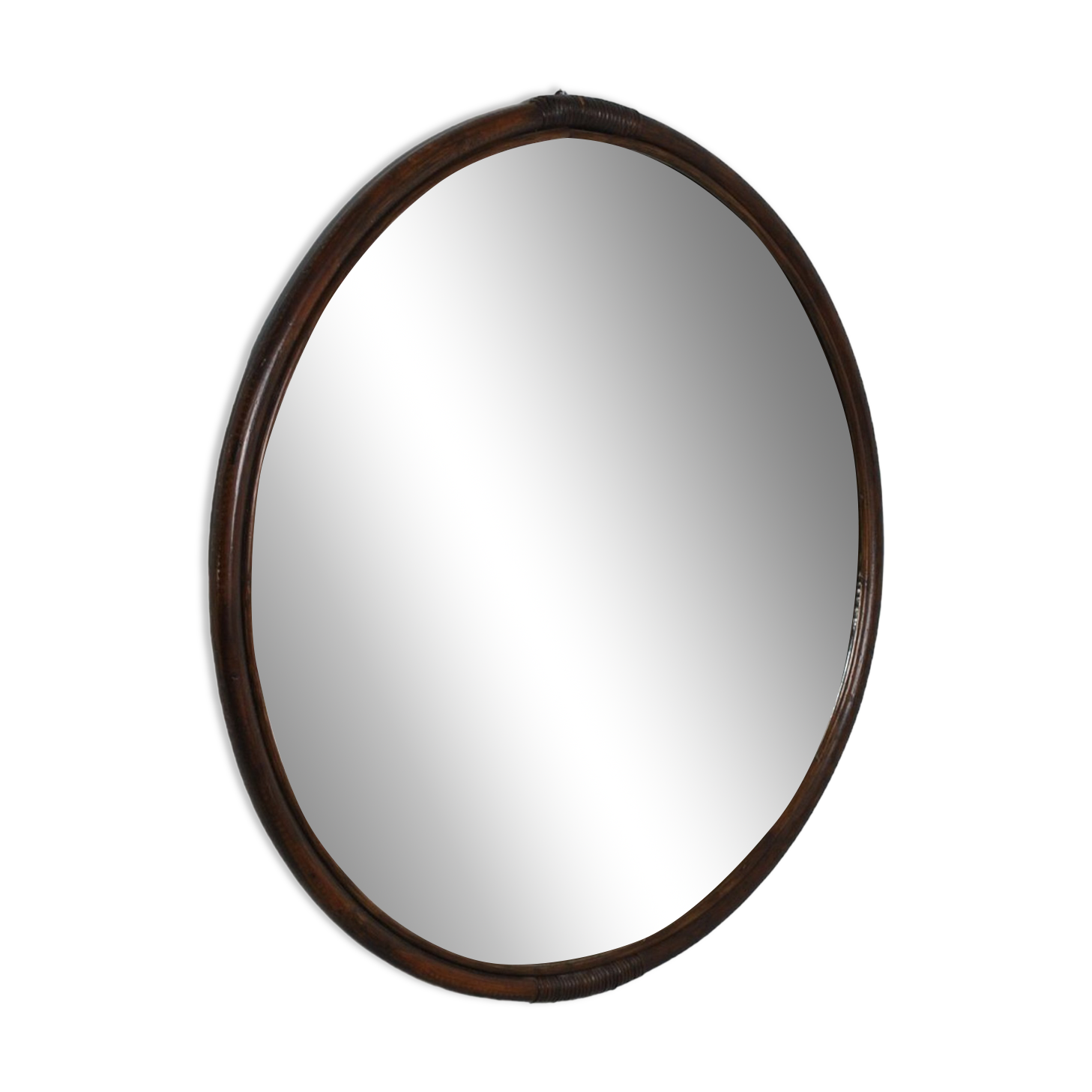 Large rattan mirror 96 cm
