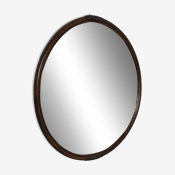 Grand miroir en rotin 96 cm