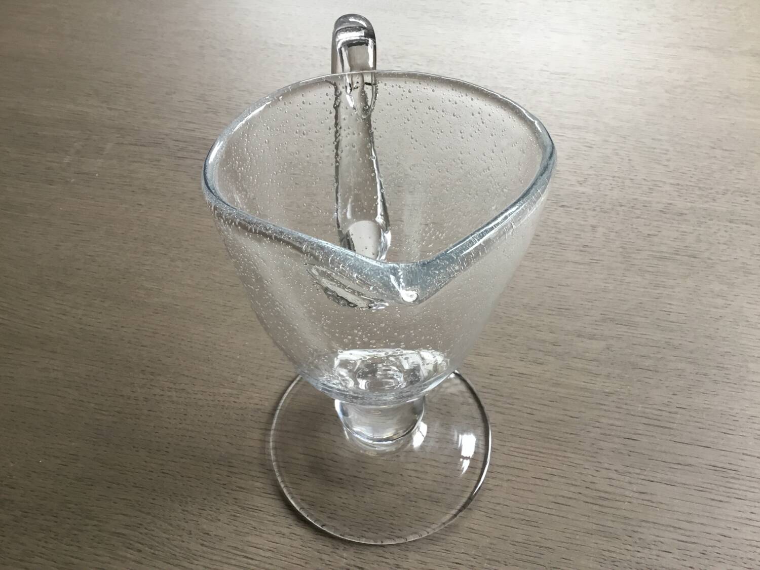 Handcrafted blown glass carafe