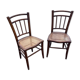 Pair of canned bistro chairs