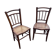 Pair of canned bistro chairs