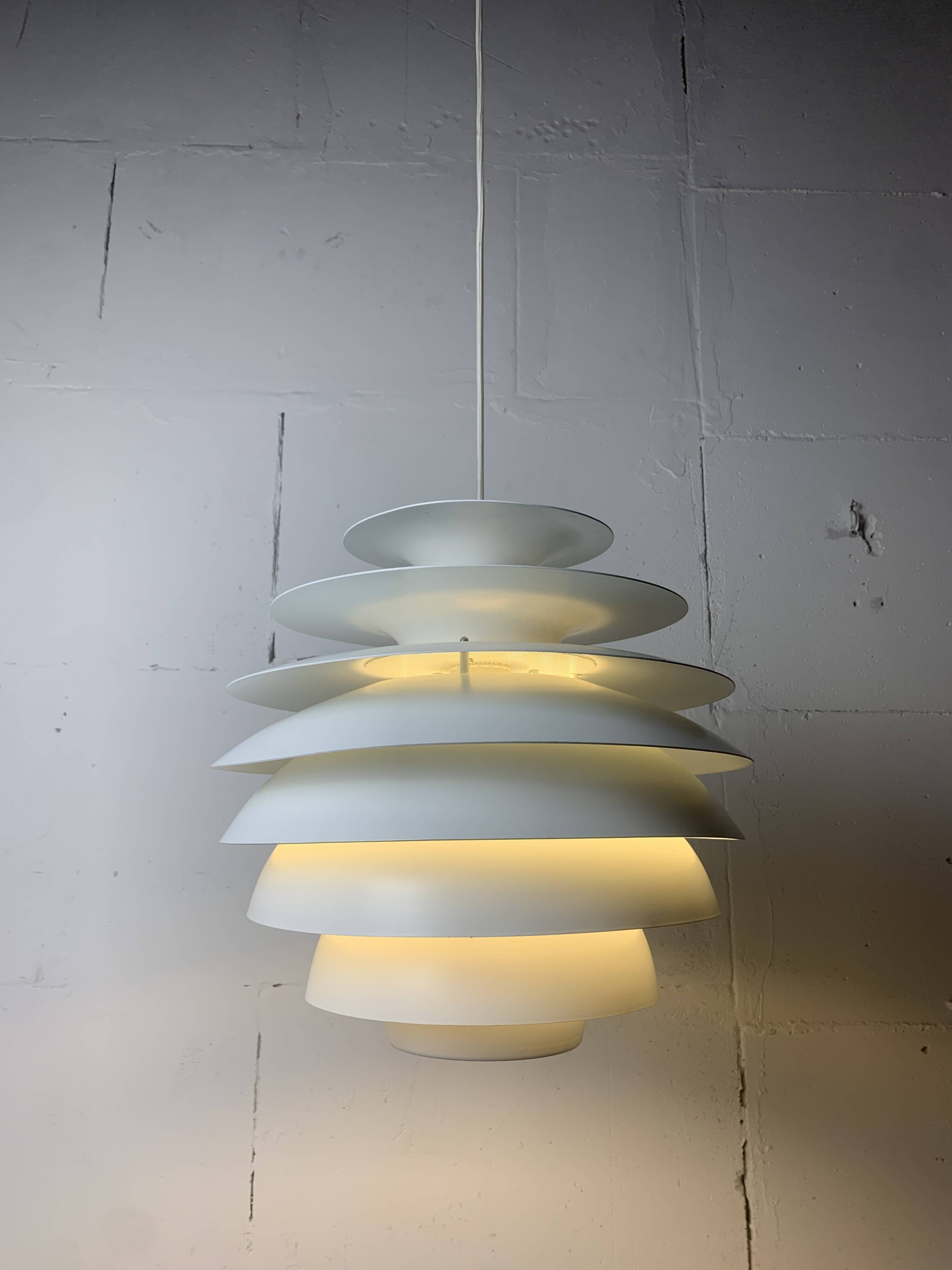 Danish Scandinavian artichoke "Barcelona" hanging pendant lamp by Bent Karlby, 1960s