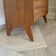 Cabinetmaker's chest of drawers - 4 drawers - golden oak - with oblique profile - compass feet - 1950