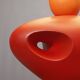 Louis Drimmer large ceramic pebble lamp orange 1980s