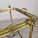 Vintage brass bar trolley service