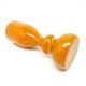 Angel vase, modernism, orange glass, designed by S. Sadowski, Poland, 1970s