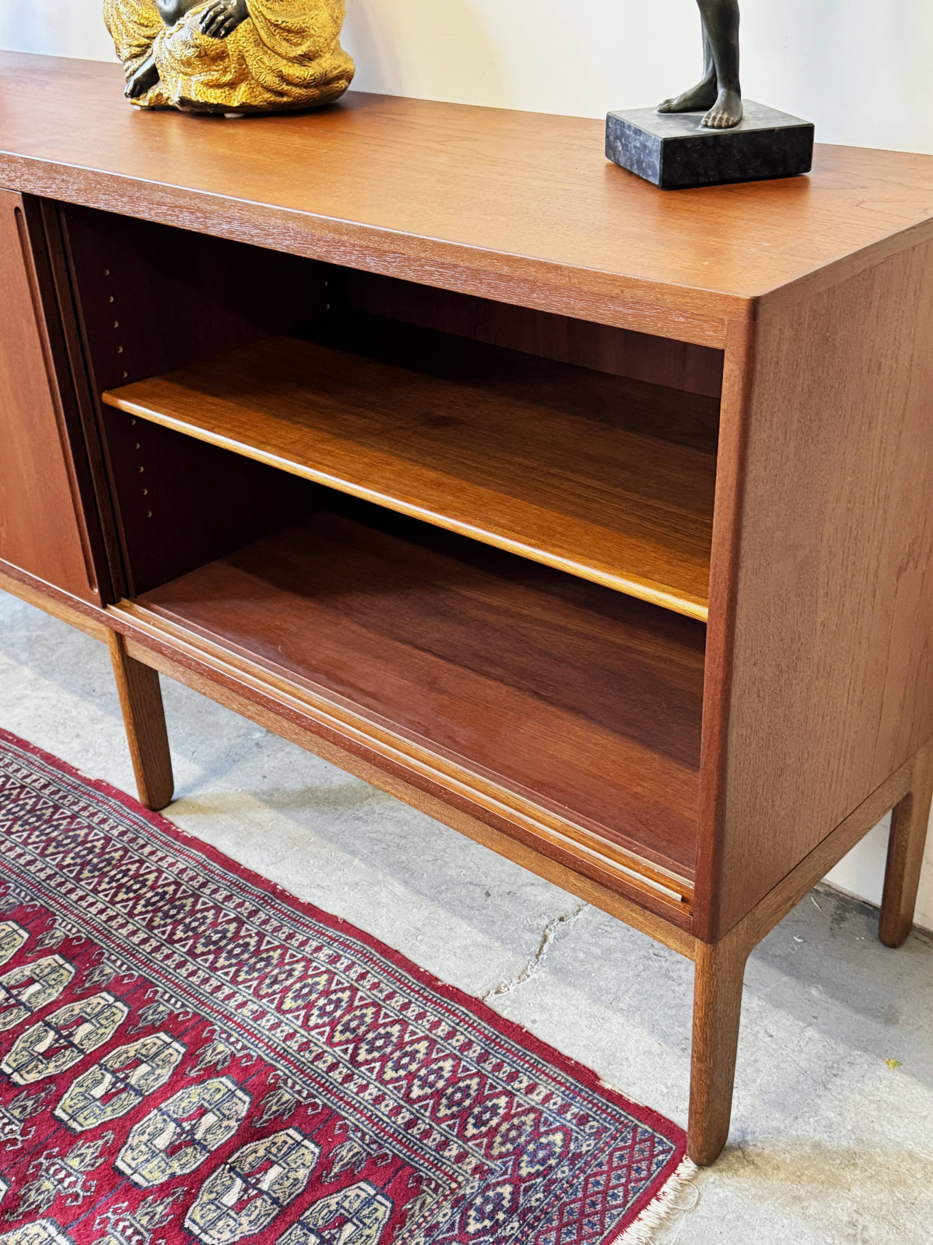 Teak Lowboard Chest of Drawers, Denmark 1960s/1970s, Mid-C, Vintage