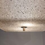 Square perspex ceiling lamp and gilded brass 1960.