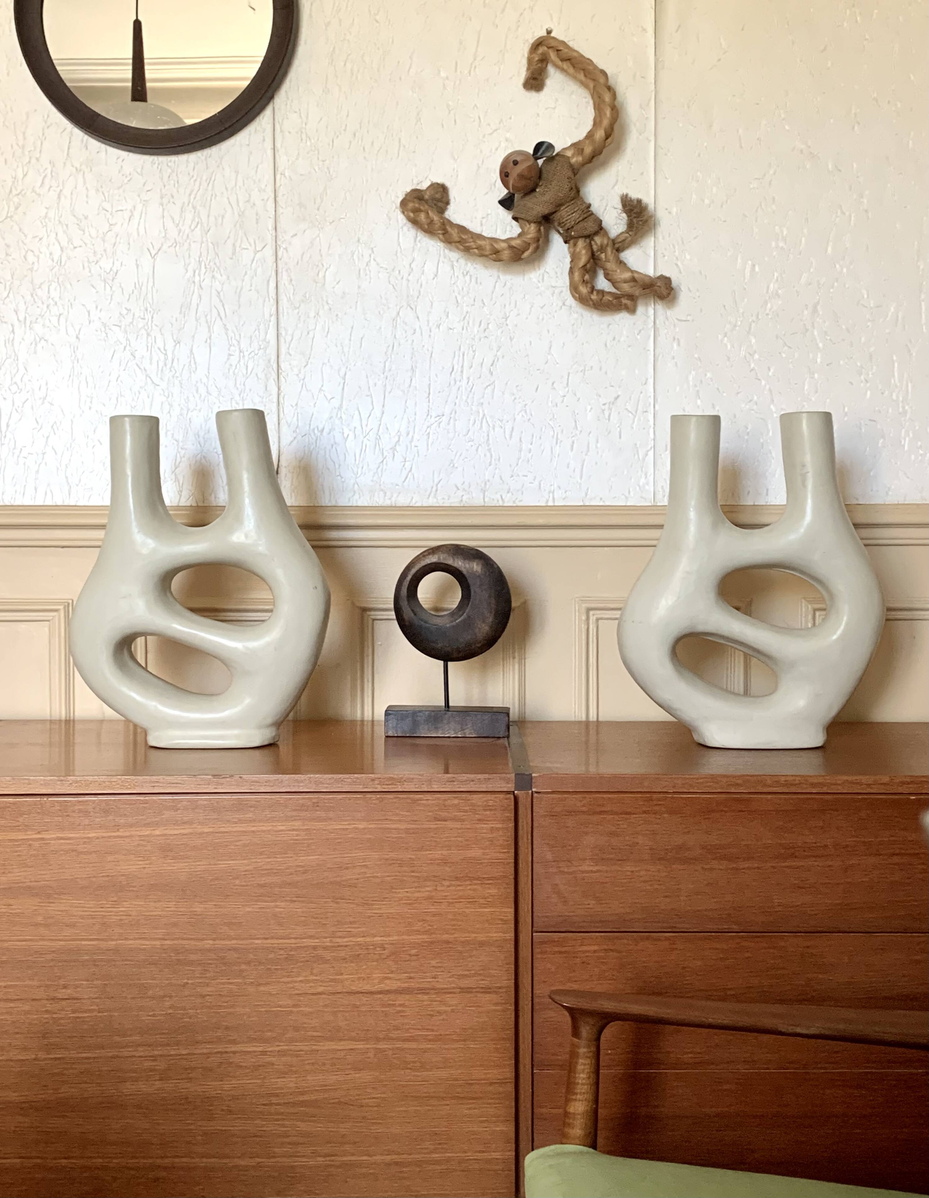 Vintage ceramic abstract biomorphic vase