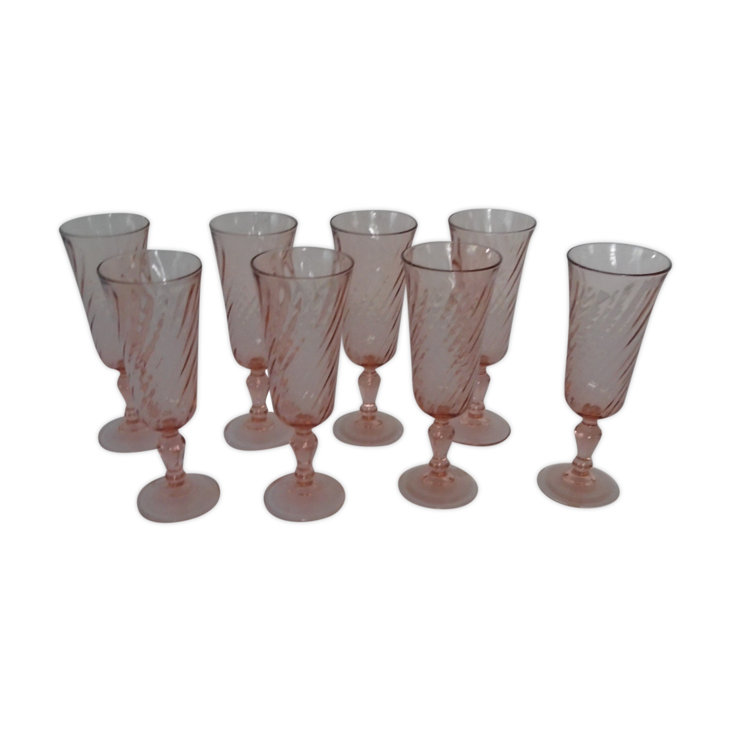 8 glasses Rosaline champagne glass Luminarc France