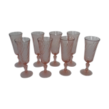 8 glasses Rosaline champagne glass Luminarc France