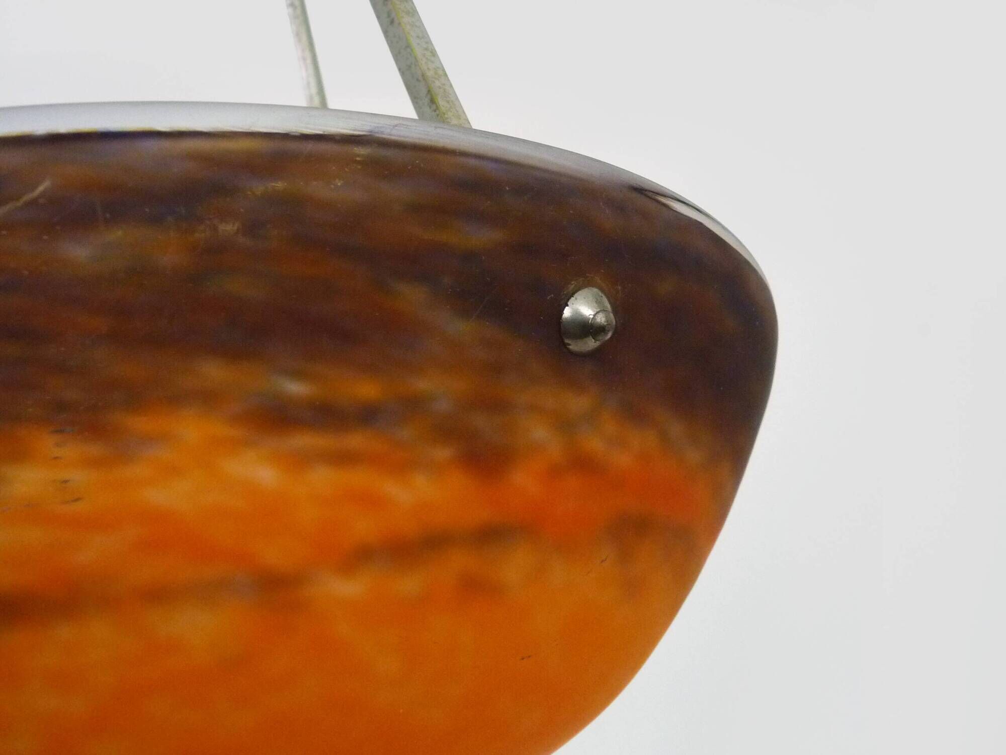 Art Nouveau ceiling-mounted basin pendant light from GV de Croismare, France, 1920s