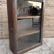 Art Deco wall display cabinet in Burmese teak