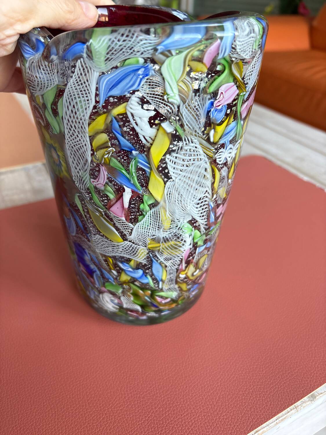 Murano glass vase "Byzantine" is from 1950.