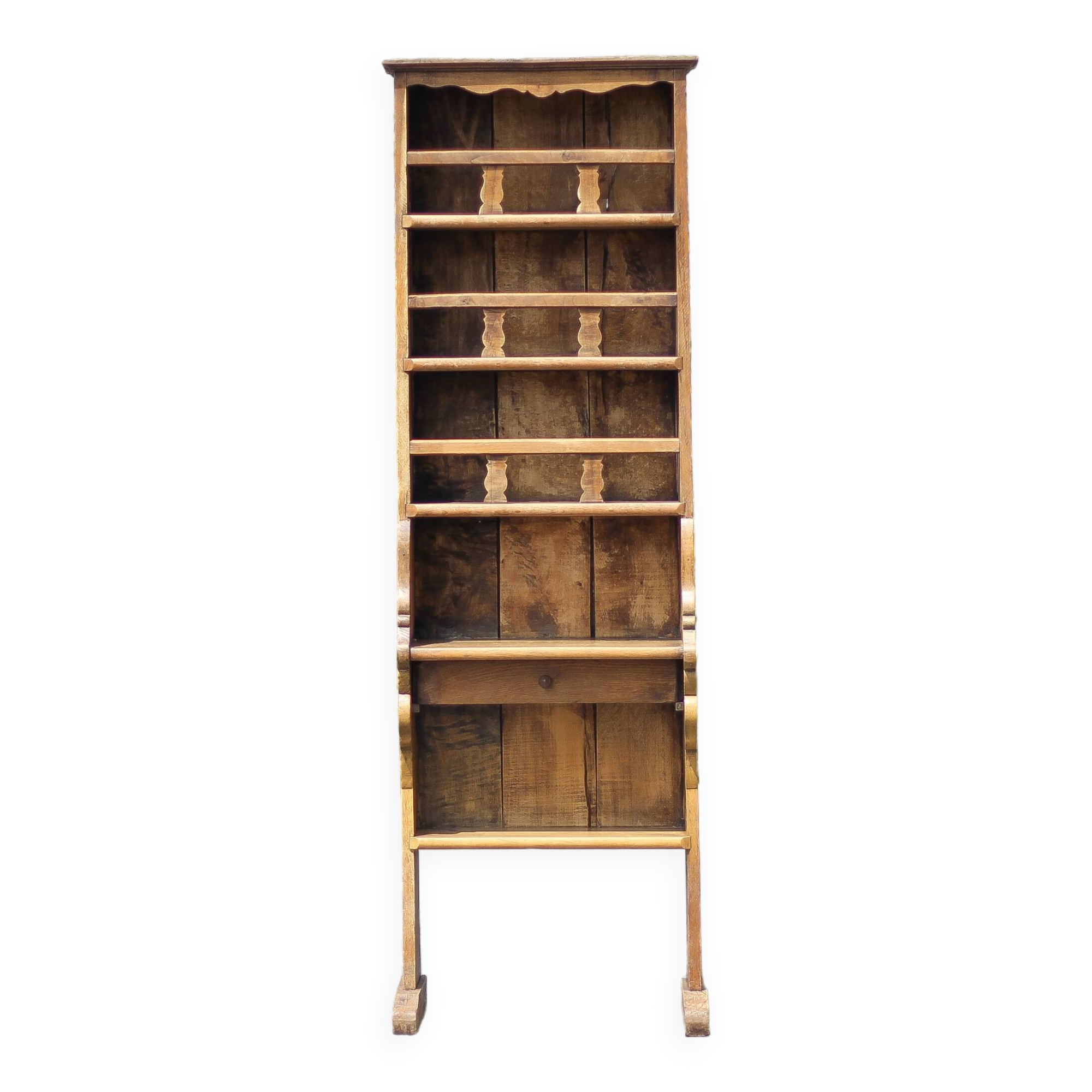 Old wooden dresser, standing shelf, vintage wooden furniture, kitchen, country, chalet, decoration