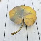 Wall lamp in golden brass leaf water lilies design 60