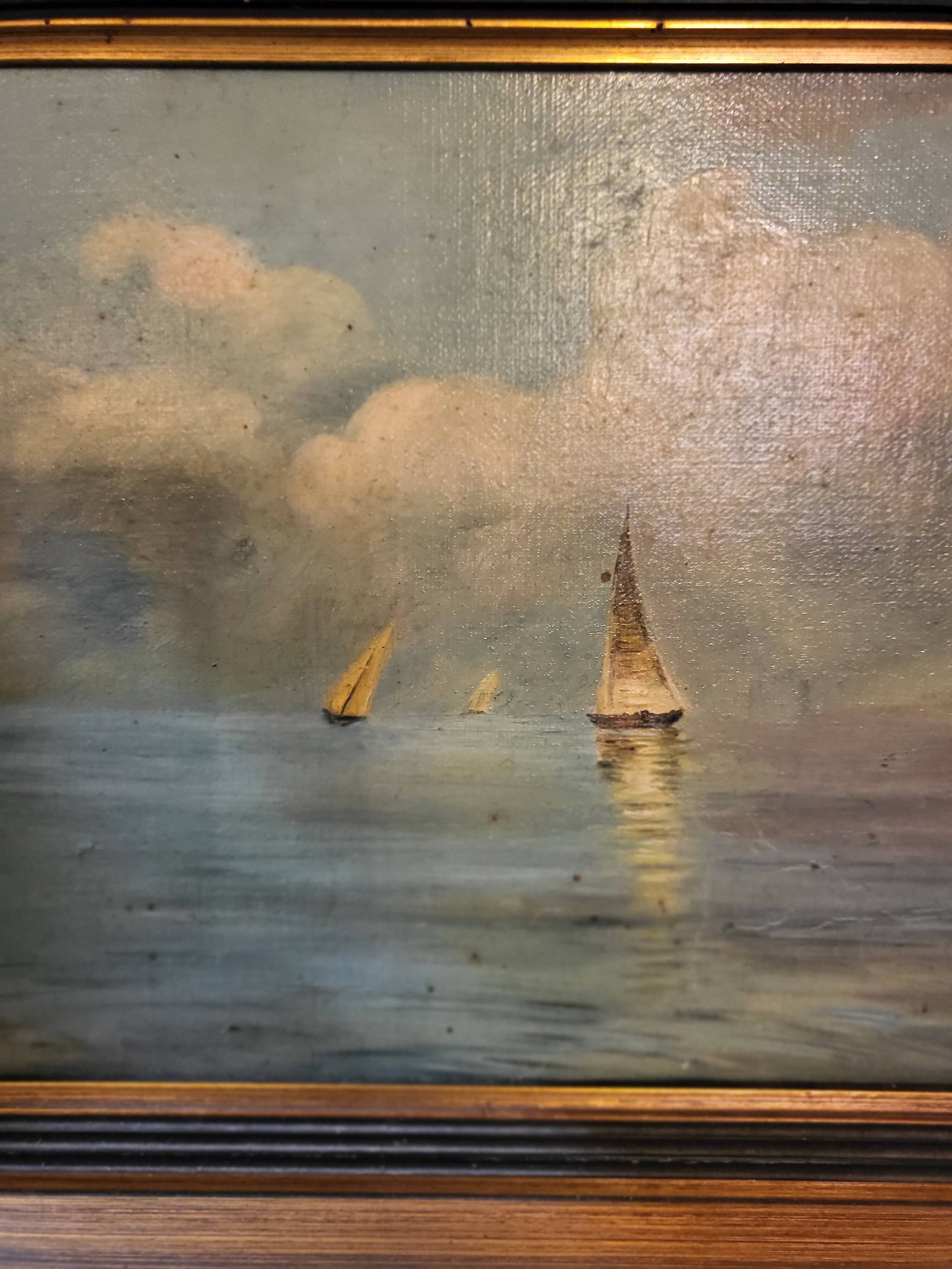 Oil on marine canvas