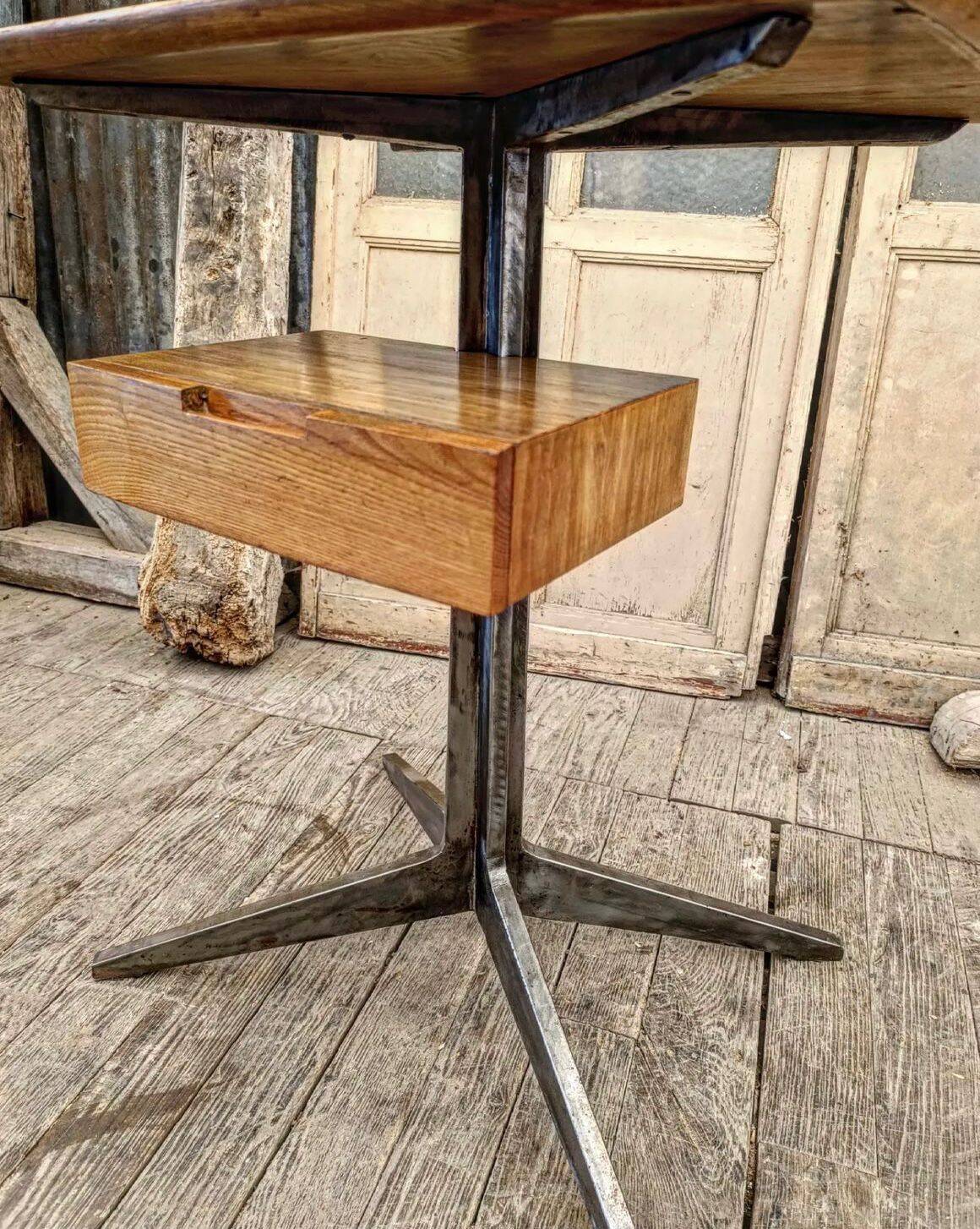 Wood and metal console