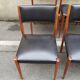 6 scandinavian black and beech chairs