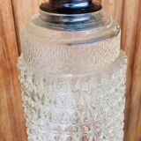 Globe hanging lamp in vintage molded glass