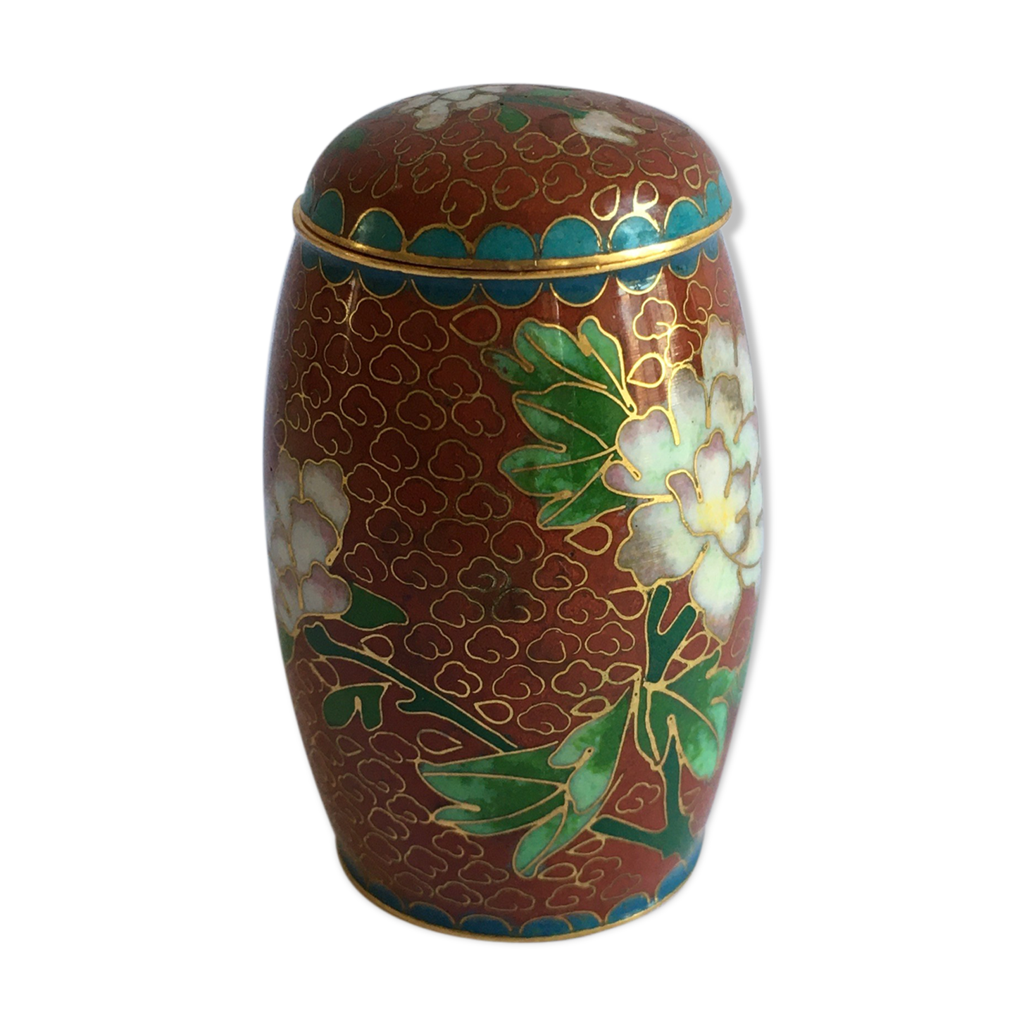 Small Chinese box partitioned enamels