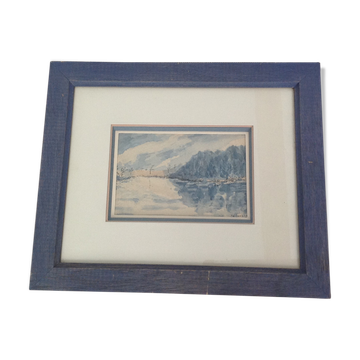 Watercolor "by the lake"