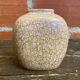 Vintage 1970s Beige and Gold Ceramic Vase by Dr Pierre Ricaud