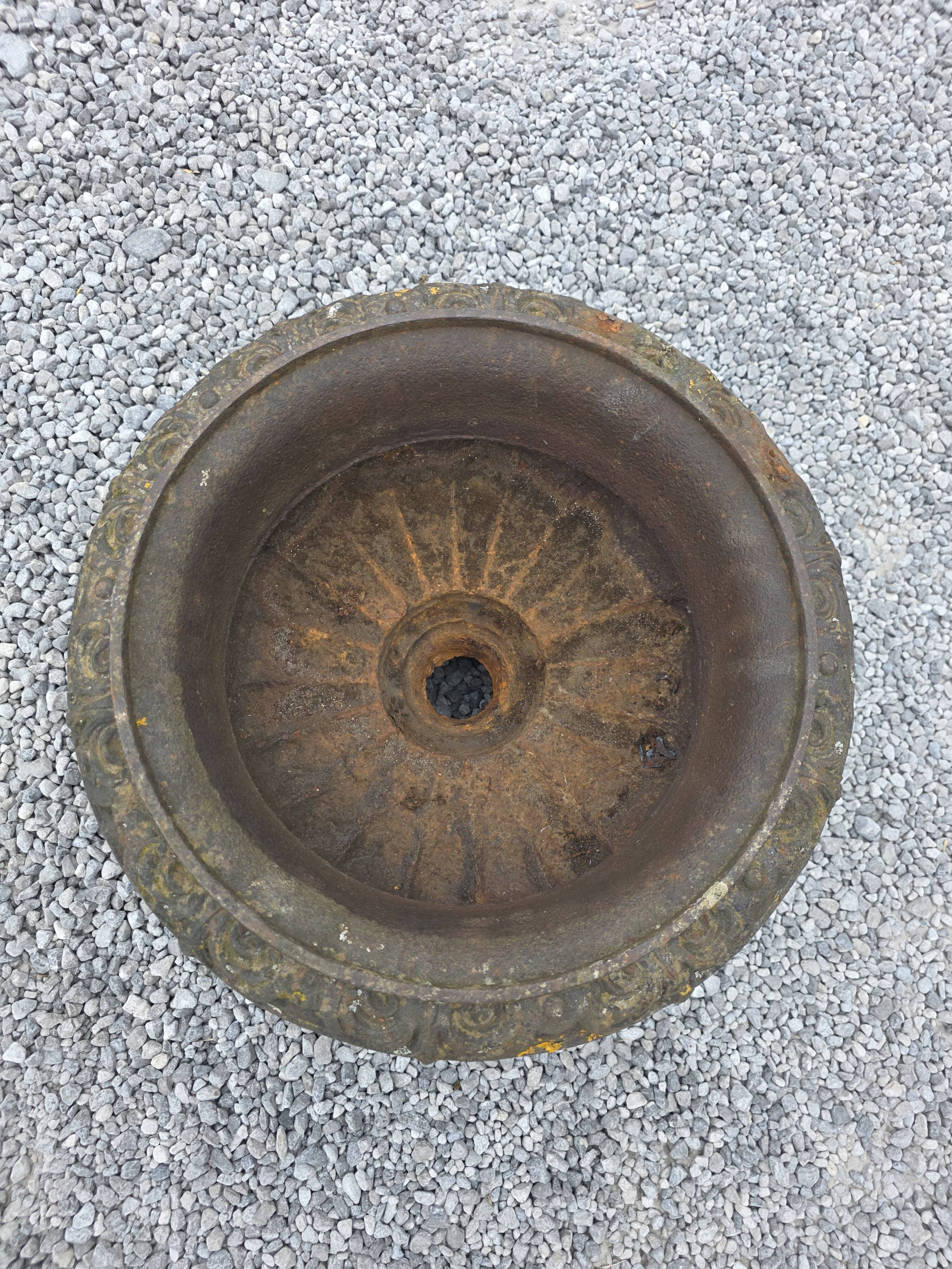 19th-century cast iron medical vase