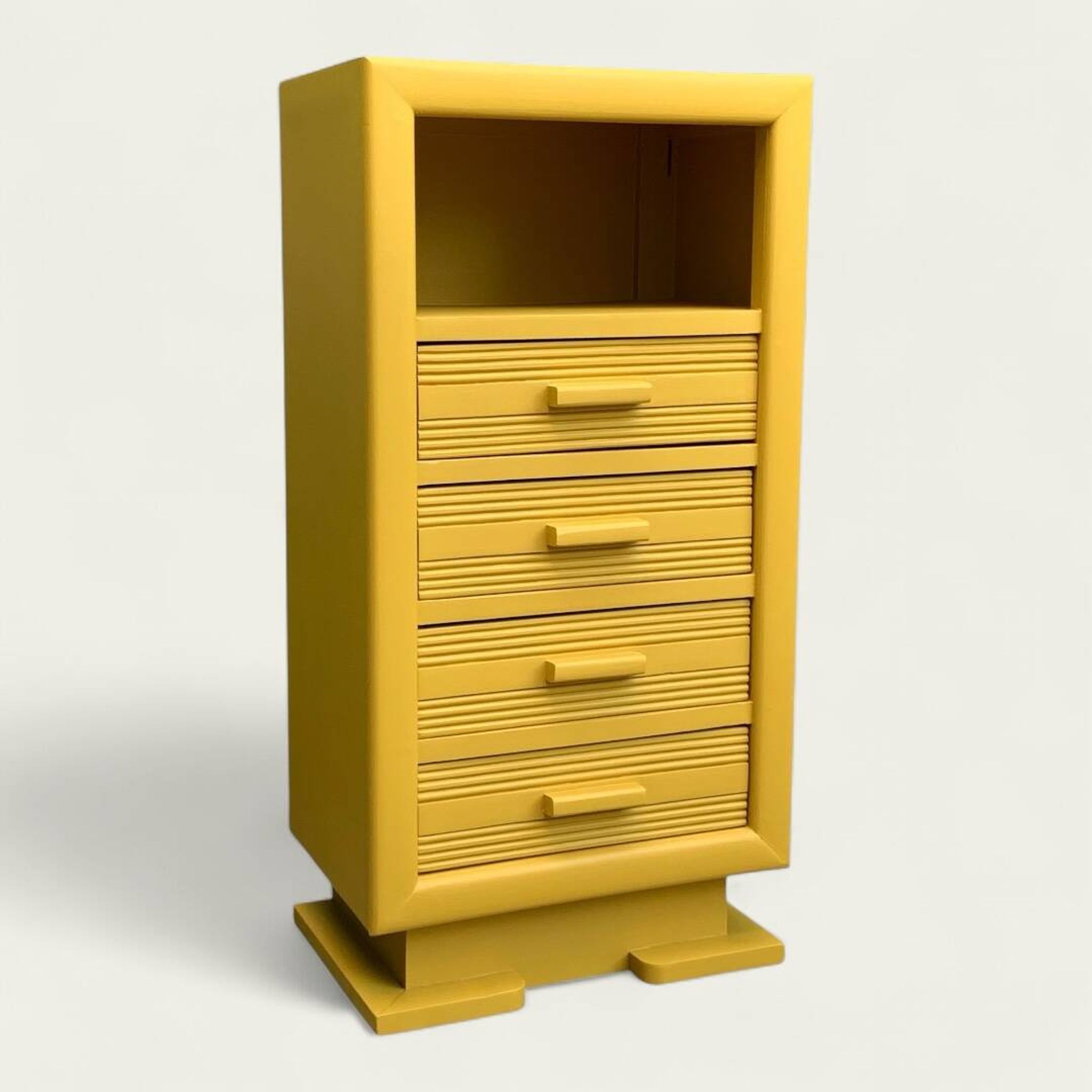 Ochre yellow Art Deco chest of drawers