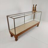 Comptoir de magasin ancien en laiton anglais – modèle étroit avec mesures en yards