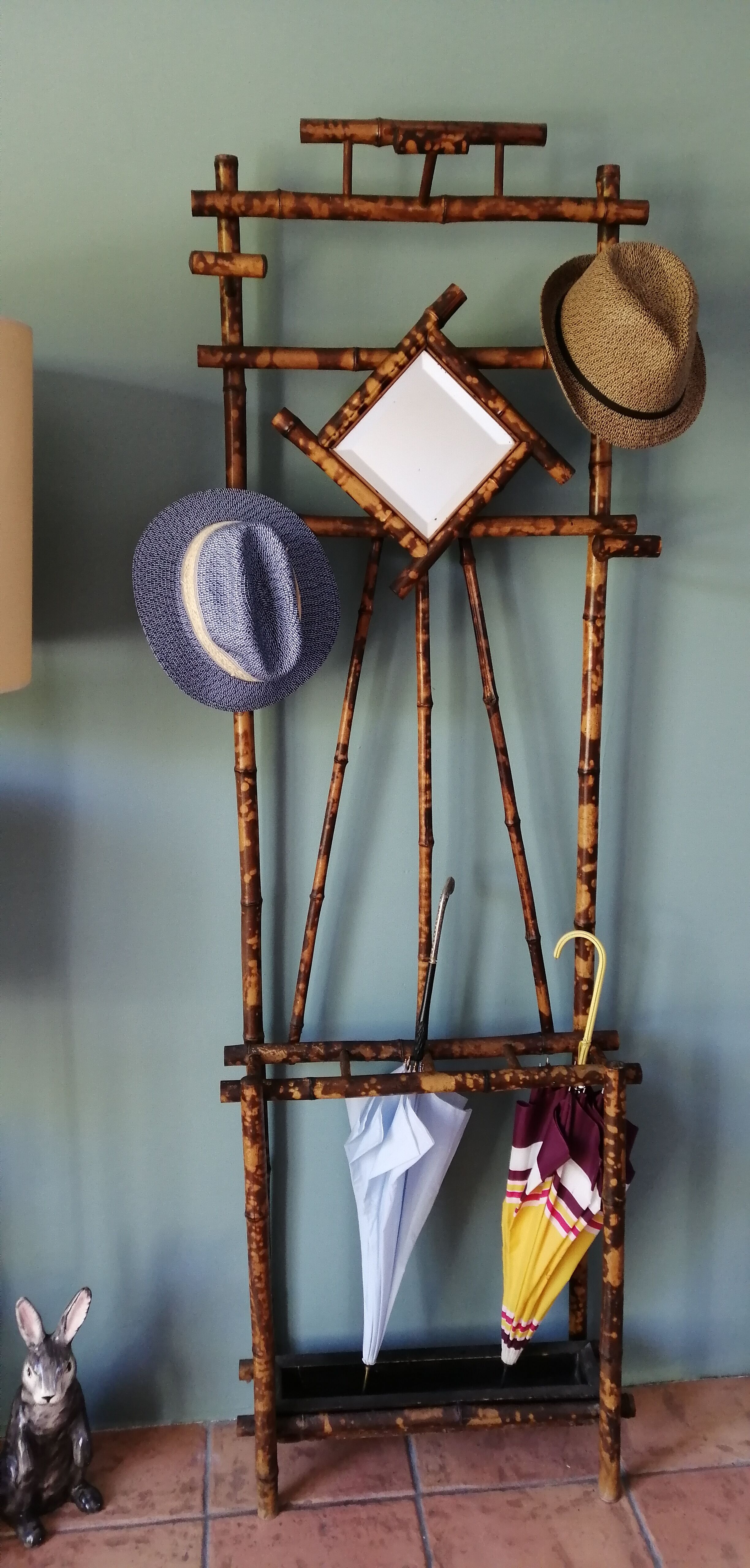 Antique bamboo cloakroom