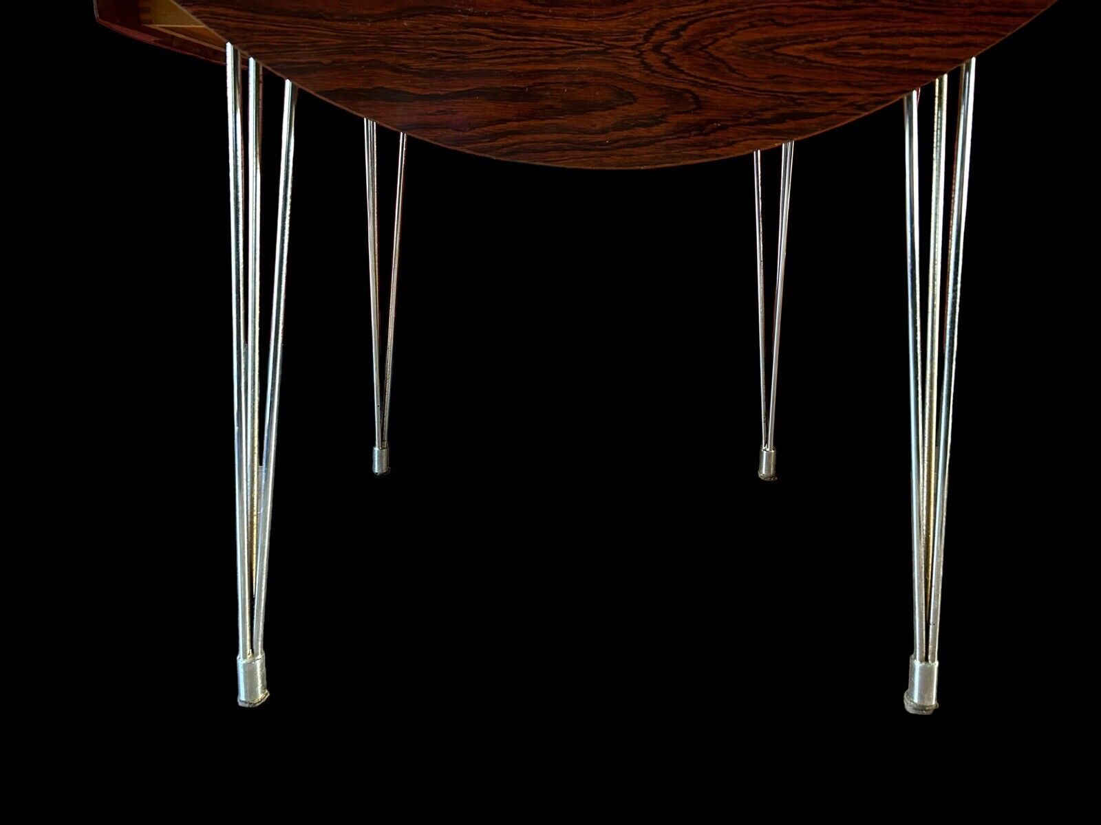 Table ronde a volets, formica, " SIF ", années 60,70', pieds eiffel, vintage