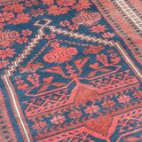 Tapis ancien noué main en laine