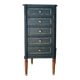 Cypress green chest of drawers & brass