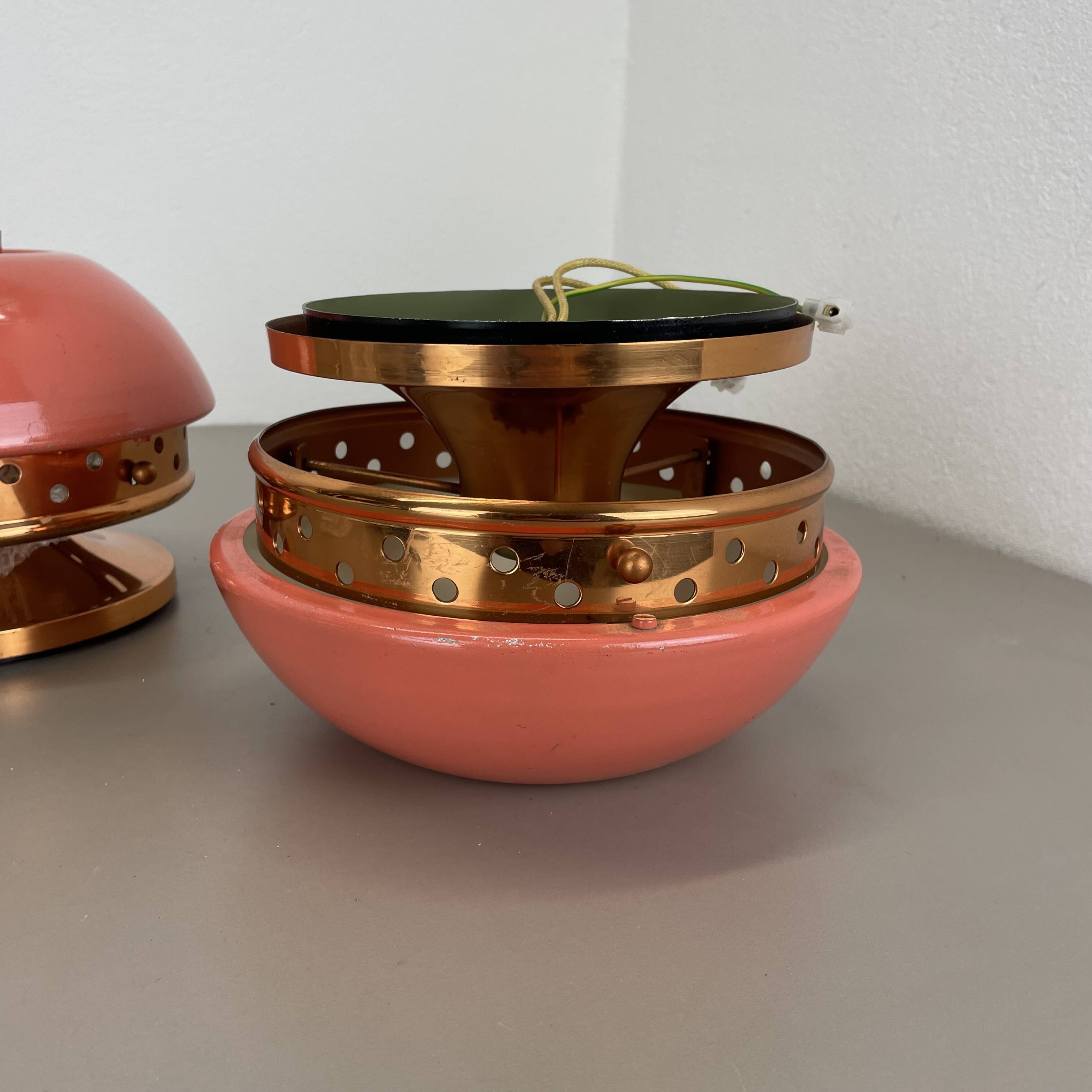 set of 2 unique PINK spot STILNOVO Style Ceiling Light Flushmount, Italy