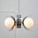Vintage italian chrome and opaline chandelier, 70s